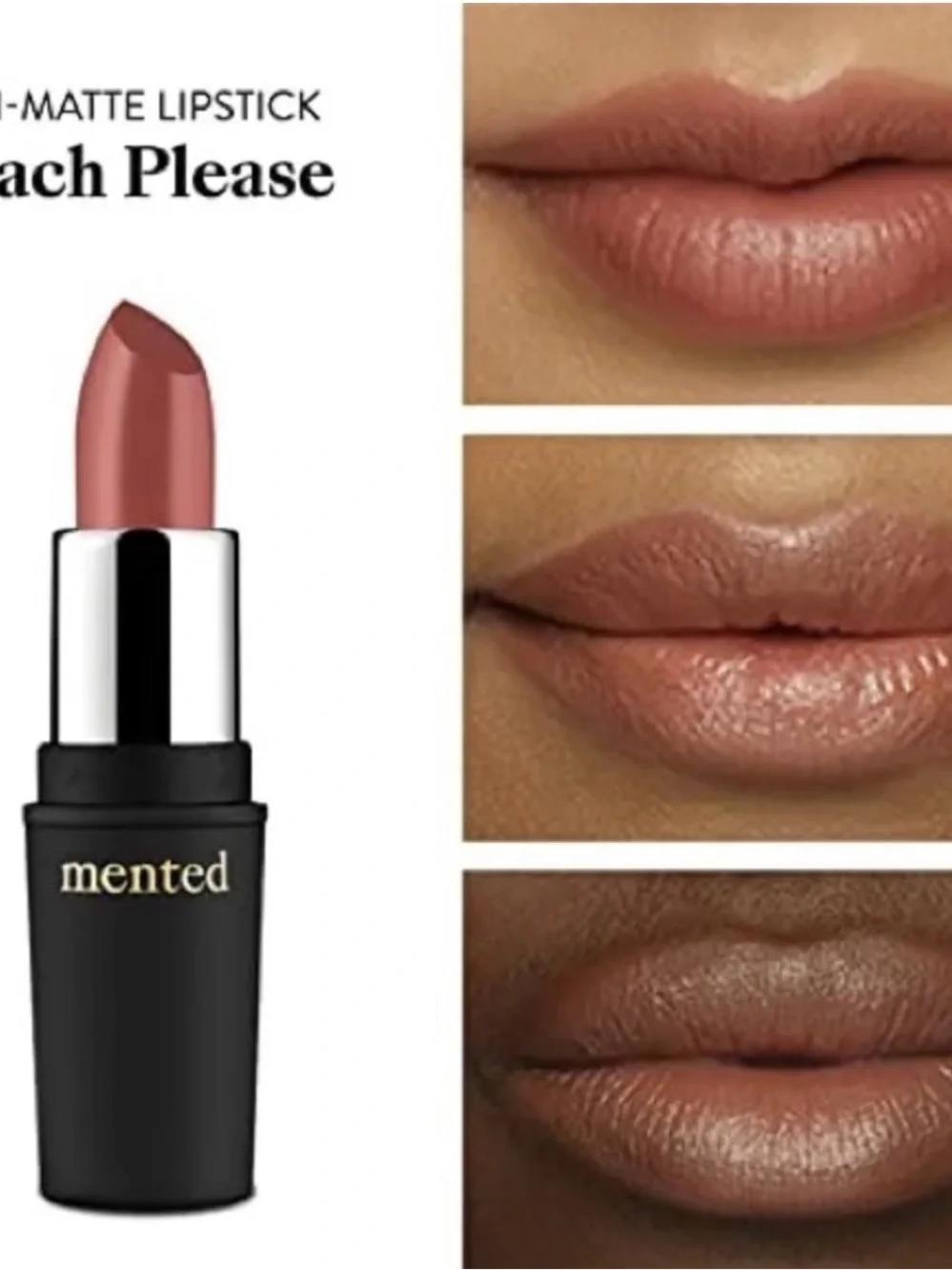 MENTED COSMETICS Peach Please Semi Matte Lipstick — Warm Terracotta Nude